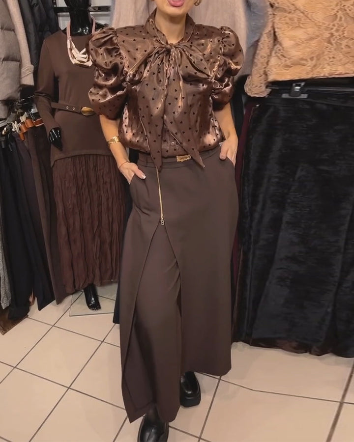 Elegantní kalhoty se zipem