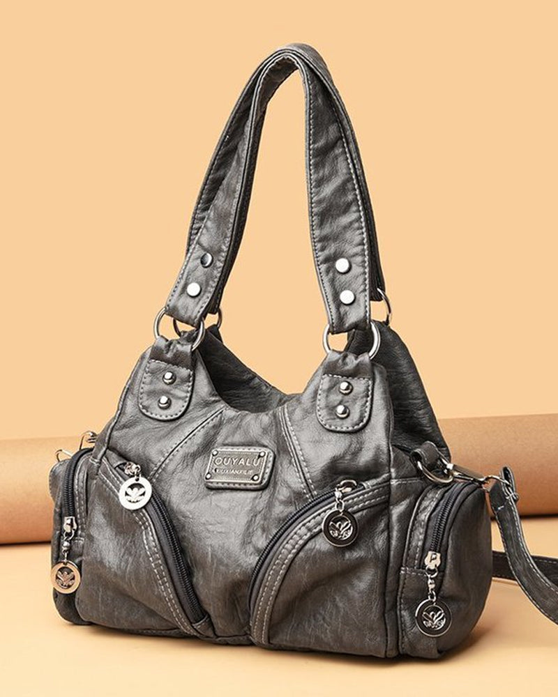 Vintage messenger taška z umělé kůže