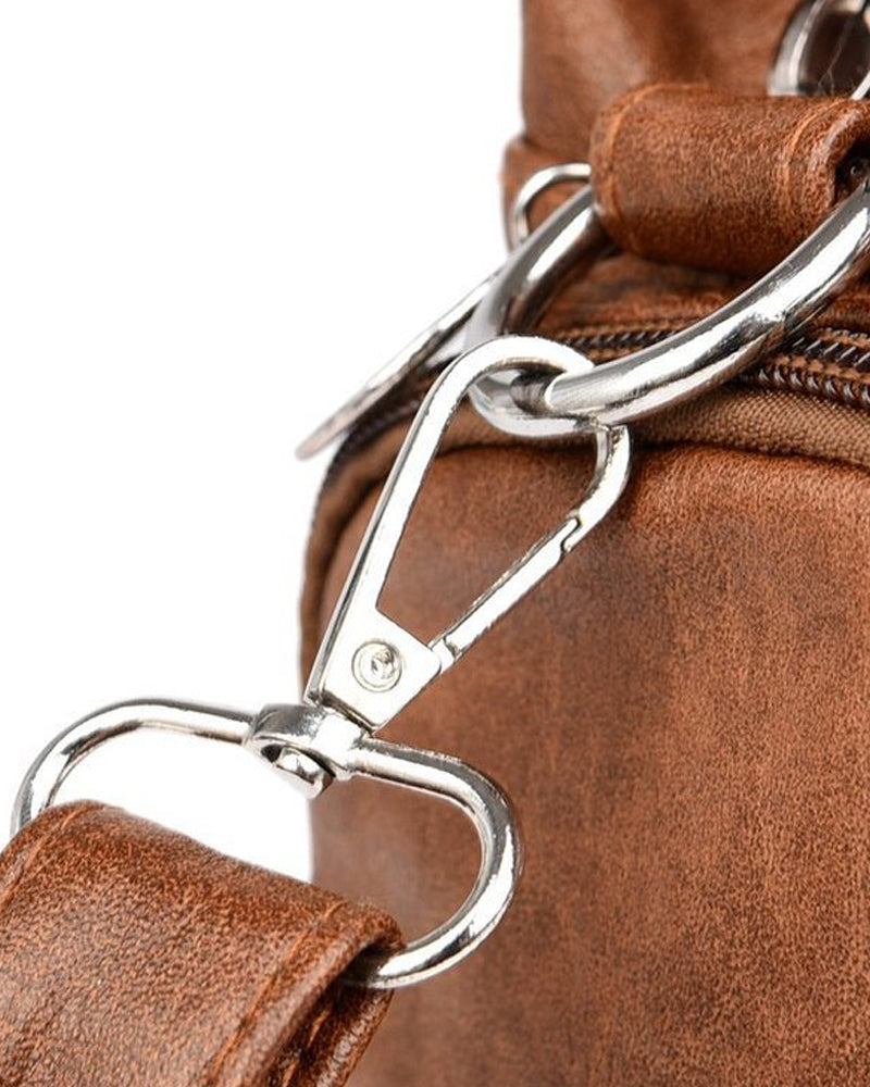 Vintage messenger taška z umělé kůže