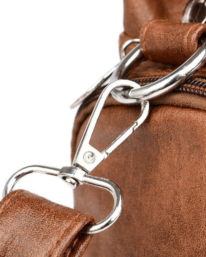Vintage messenger taška z umělé kůže