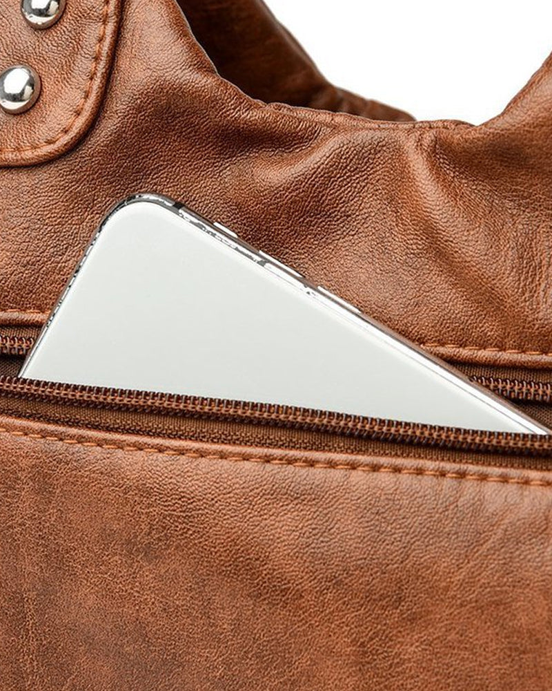Vintage messenger taška z umělé kůže