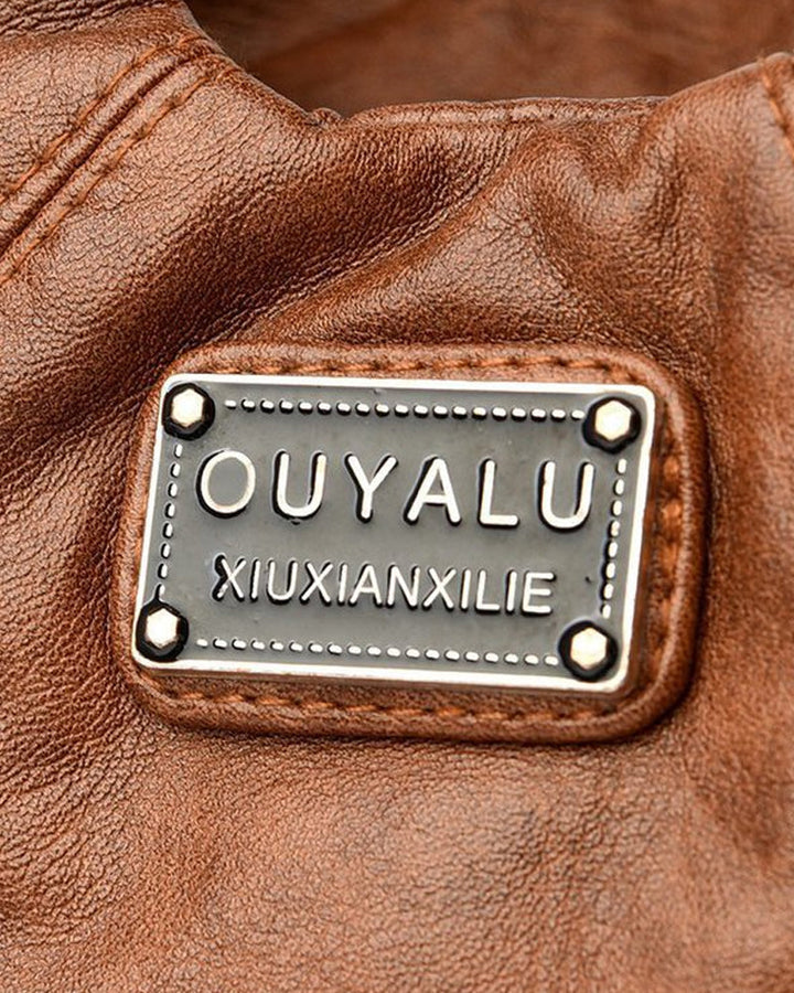 Vintage messenger taška z umělé kůže