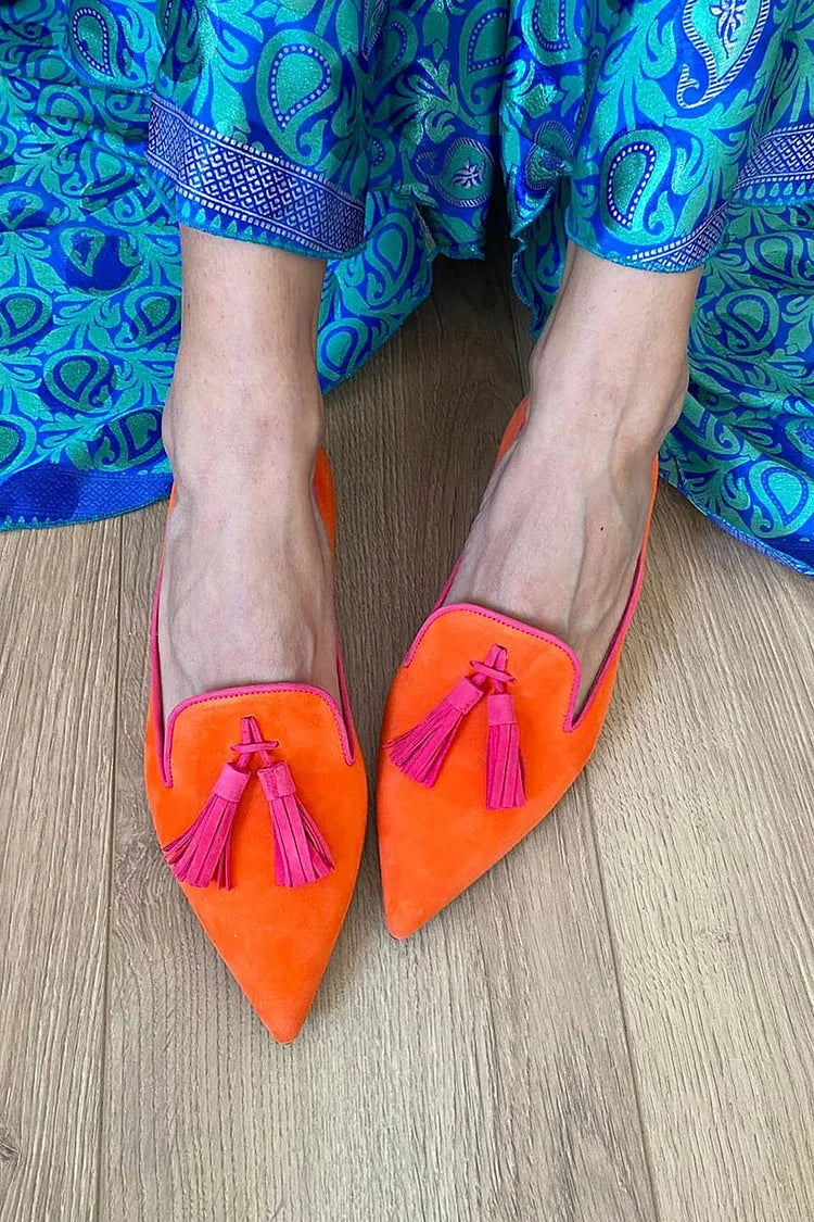 Portia – boho mokasíny s třásněmi