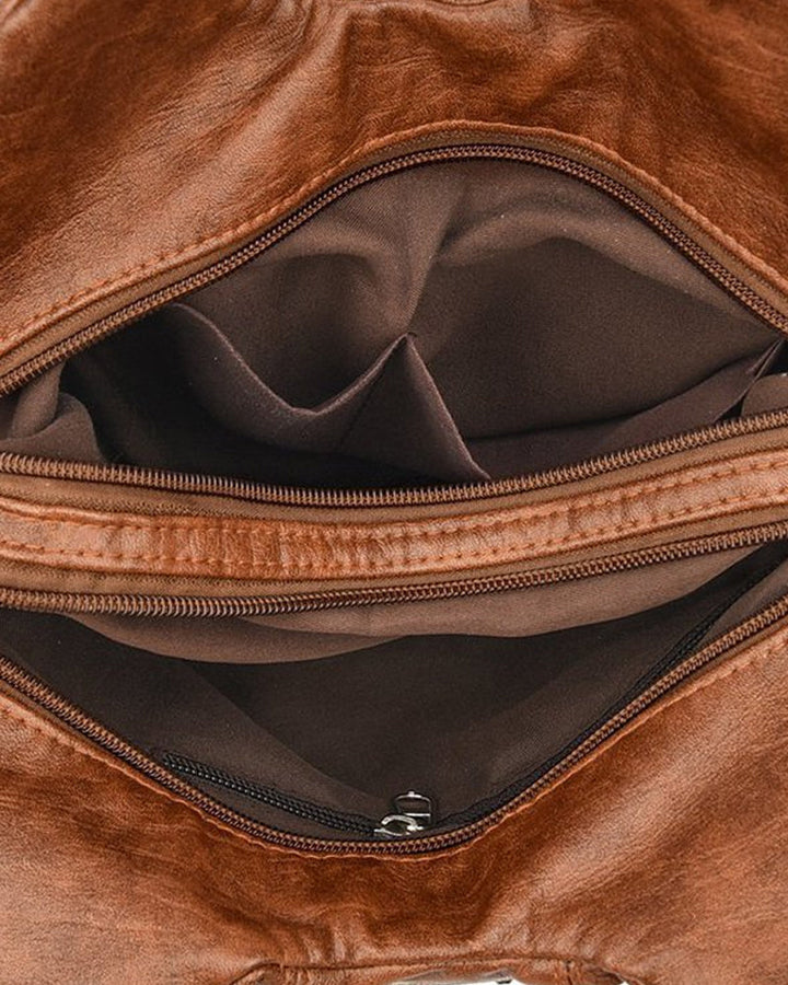 Vintage messenger taška z umělé kůže