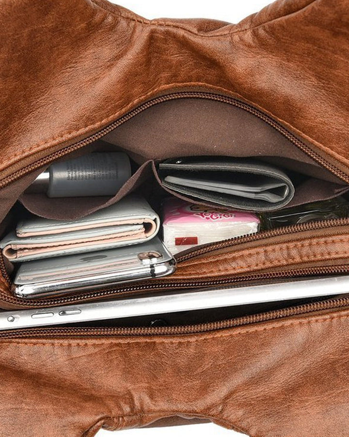 Vintage messenger taška z umělé kůže