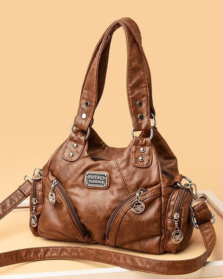 Vintage messenger taška z umělé kůže