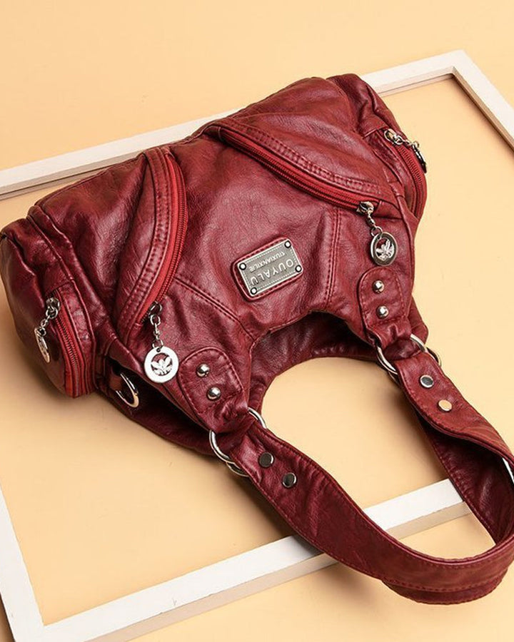 Vintage messenger taška z umělé kůže