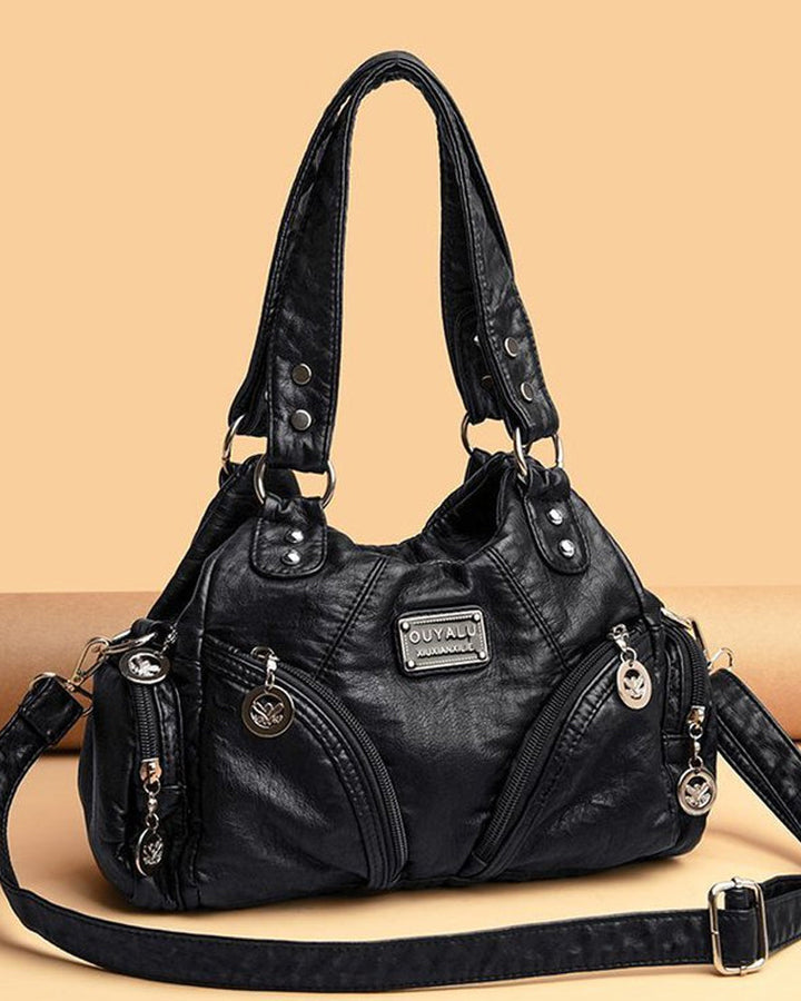 Vintage messenger taška z umělé kůže