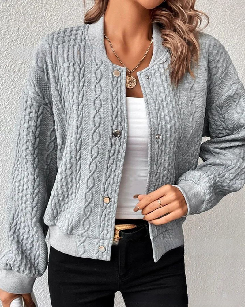 Jednobarevný cardigan na knoflíky
