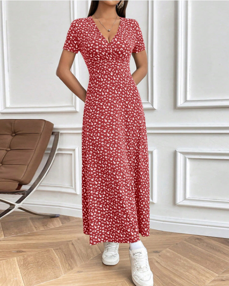Elegantní Sexy Tisková Šaty