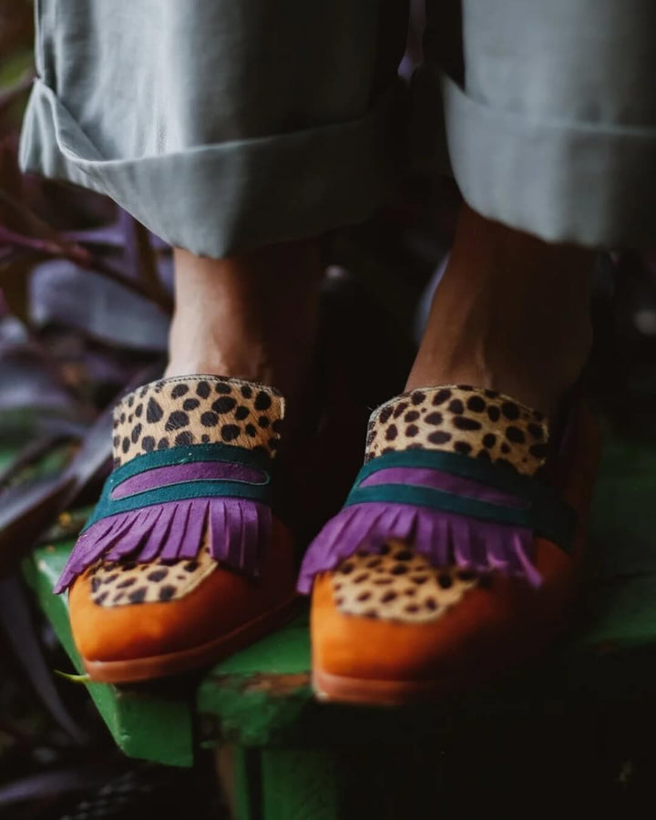 Elowen – mokasíny v živém safari stylu