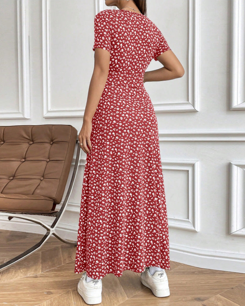 Elegantní Sexy Tisková Šaty