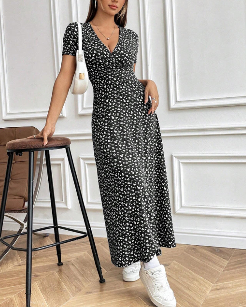 Elegantní Sexy Tisková Šaty