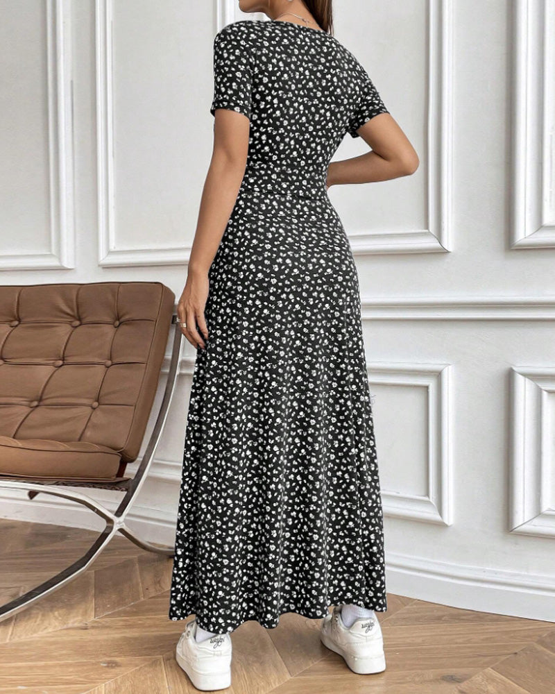 Elegantní Sexy Tisková Šaty