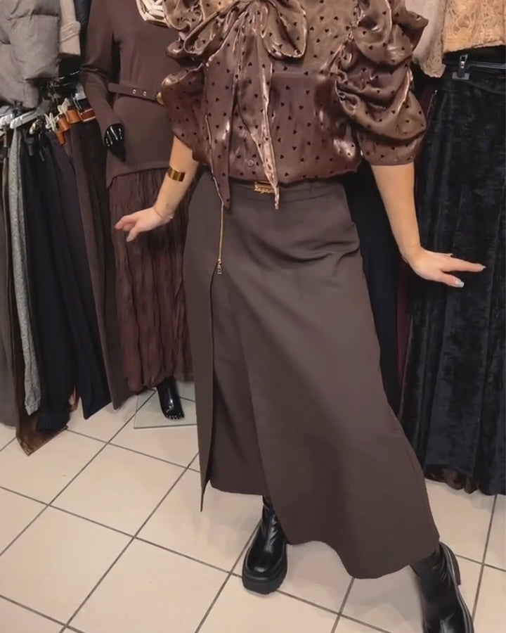 Elegantní kalhoty se zipem