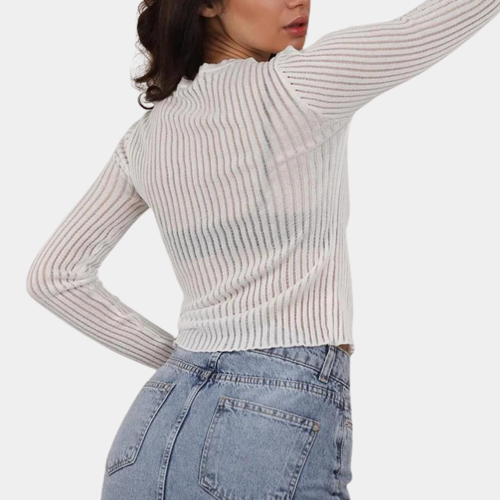 Betsy – trendy top s dlouhým rukávem