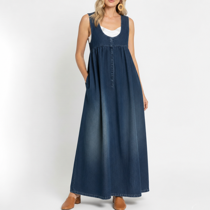 Capucine | Maxi šaty z vintage denim