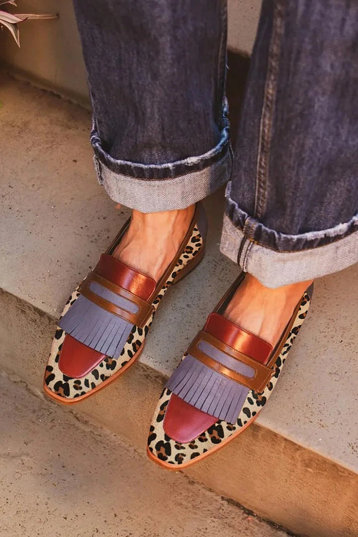Zelda – elegantní mokasíny s leopardím vzorem
