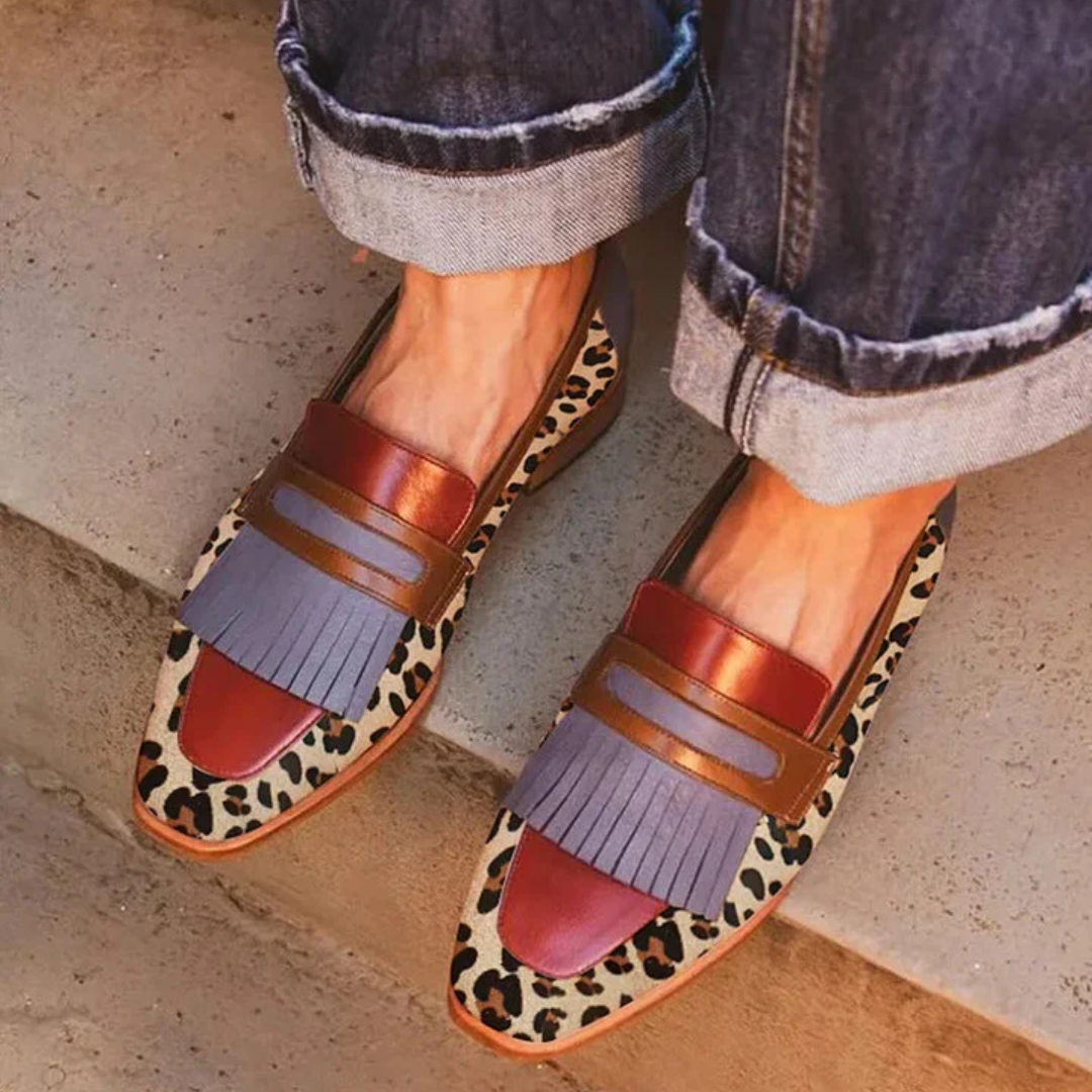 Zelda – elegantní mokasíny s leopardím vzorem