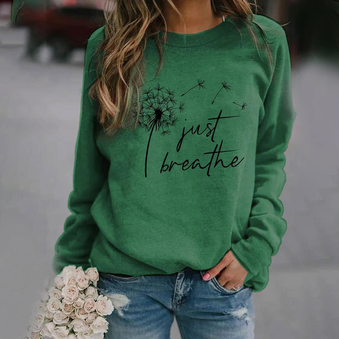 Yarely – elegantní mikina s nápisem „Just Breathe“