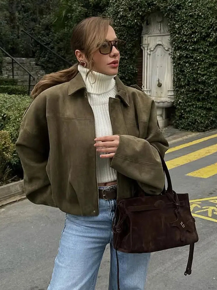Malia – elegantní zelená přechodová bunda