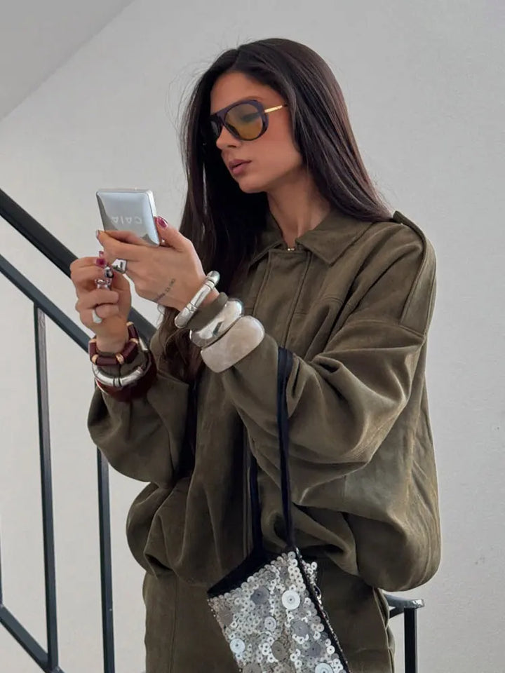 Malia – elegantní zelená přechodová bunda