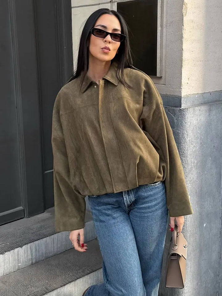 Malia – elegantní zelená přechodová bunda