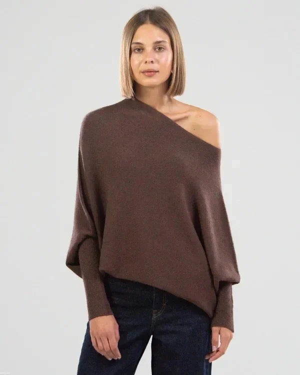 Amaris – oversize svetr s překládacím límcem