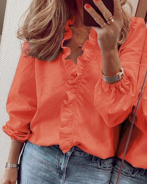 Boho košile s volány
