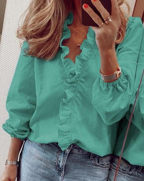 Boho košile s volány