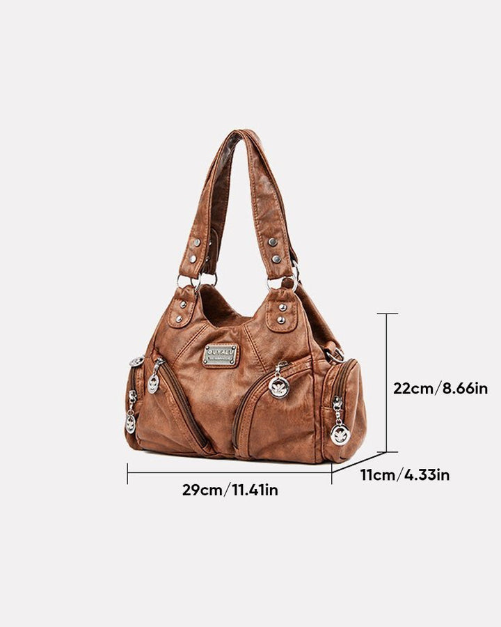 Vintage messenger taška z umělé kůže