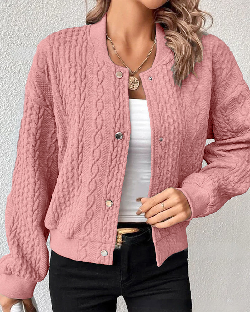 Jednobarevný cardigan na knoflíky
