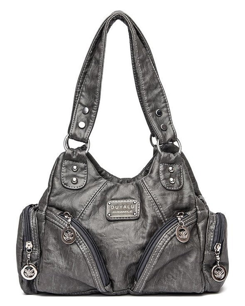 Vintage messenger taška z umělé kůže