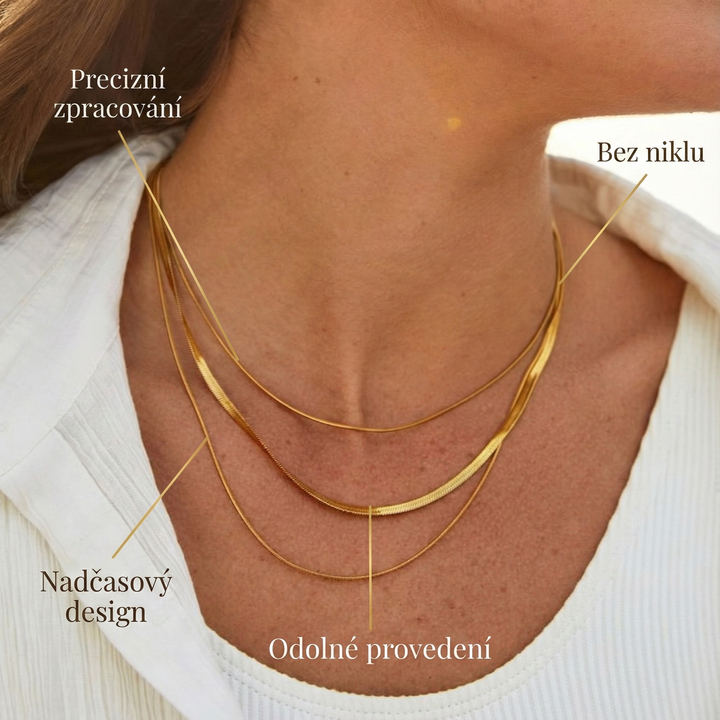 Karolína – zlatý náhrdelník s decentním kamenem
