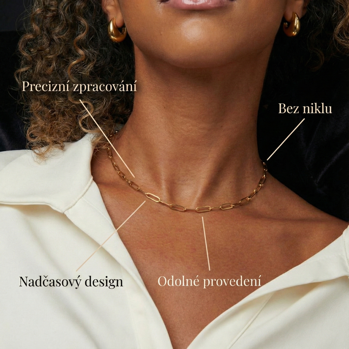 Eva – krátký náhrdelník s článkovou strukturou