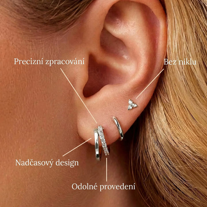 Amálie zlaté náušnice s jemným pohybem